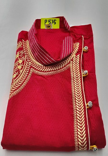 Fuchsia Pink Color Embroidery Regular Fit Cotton Punjabi (She Boutique Punjabi 515)