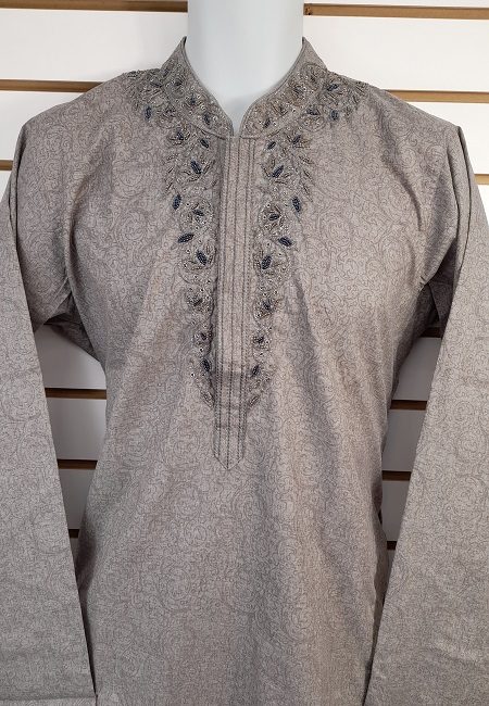 Grey Color Cotton Embroidery Punjabi (She Boutique Punjabi 535)