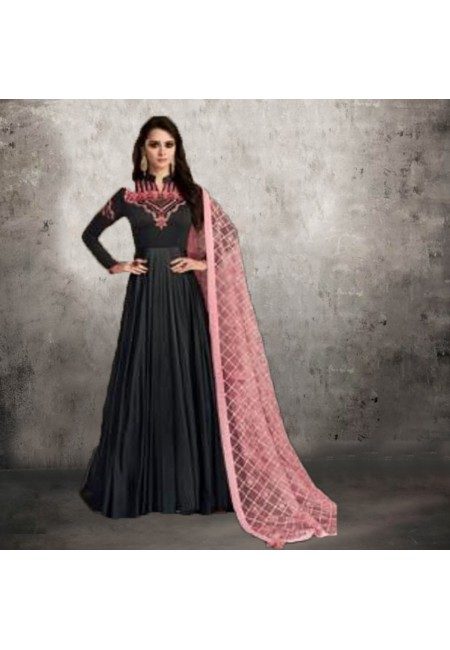 Black Color Designer Floor Touch Salwar Suit (She Salwar 548)