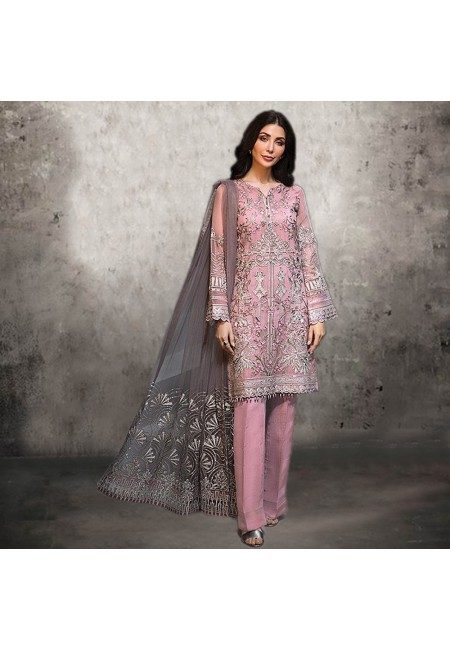 Lavender Color Embroidery Salwar Suit (She Salwar 539)