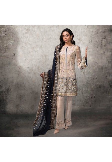 Beige Color Embroidery Salwar Suit (She Salwar 540)