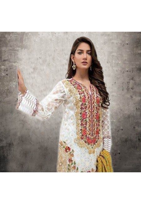 Off White Color Embroidery Salwar Suit (She Salwar 533)