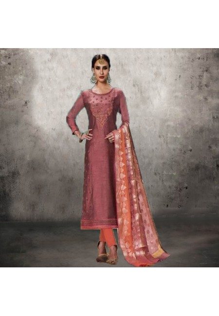 Rose Gold Color Designer Salwar Suit (She Salwar 552)