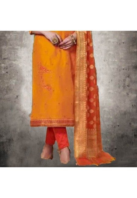 Orange Color Designer Salwar Suit (She Salwar 554)