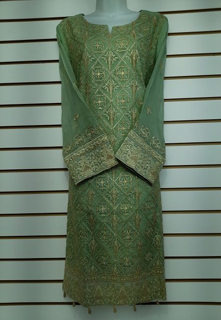 Olive Green Color Designer Pakistani Salwar Suit Set (She Salwar 570)