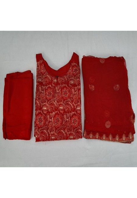Red Color Pakistani Designer Salwar Suit Set (She Salwar 568)