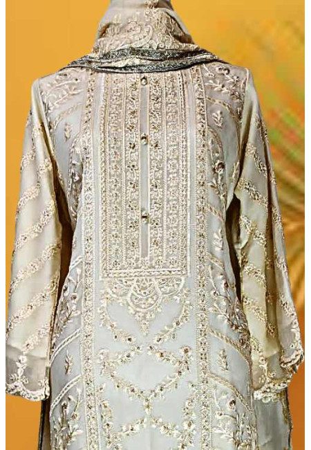 Stone Green Color Designer Embroidery Chiffon Pakistani Salwar Suit (She Salwar 632)