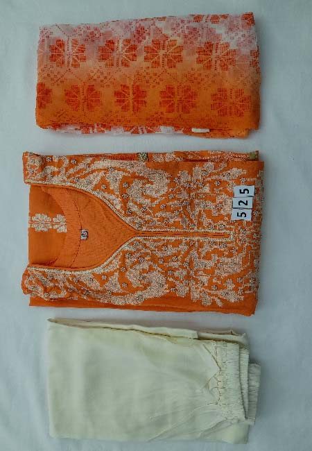 Orange Color Boutique Suit Set (She Boutique Suits 525)