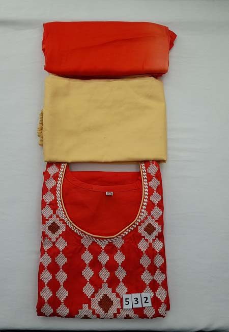 Red Color Boutique Suit Set (She Boutique Suits 532)