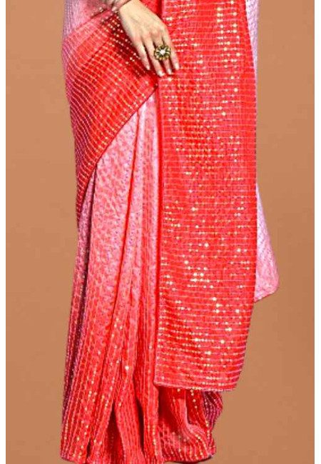 Pink Color Designer Chinon Party Wear Saree (She Saree 1814)
