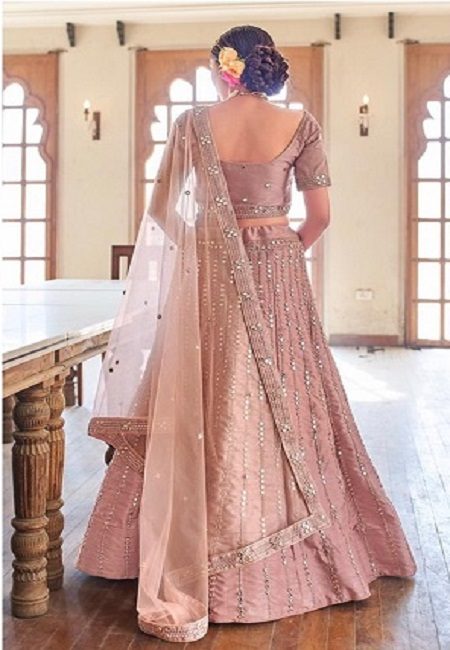 Rose Pink Color Designer Bridal Lehenga (She Lehenga 501)