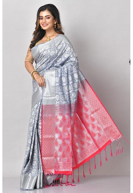 Grey Color Mysore Silk Saree (She Saree 1064)