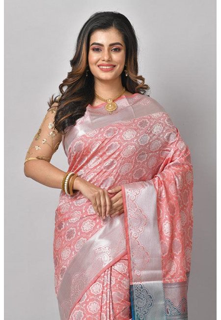 Peach Color Mysore Silk Saree (She Saree 1065)