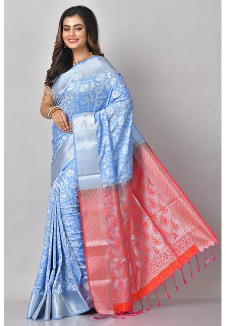 Sky Blue Color Mysore Silk Saree (She Saree 1066)