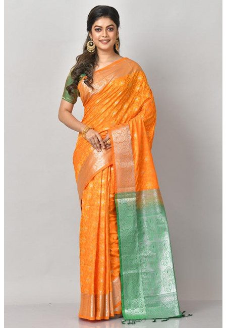 Orange Color Mysore Silk Saree (She Saree 1088)