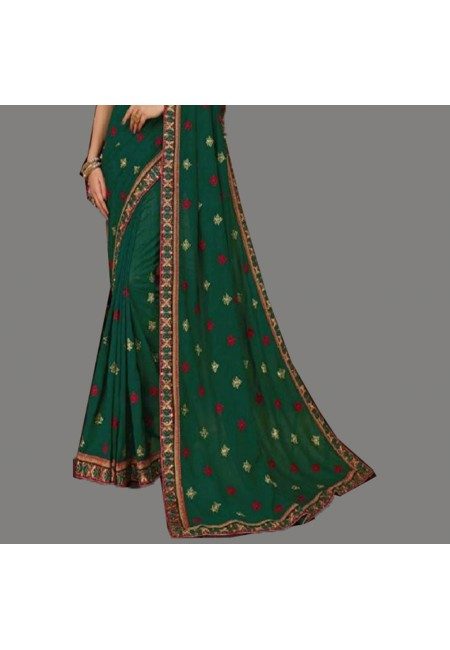 Green Color Designer Silk Saree (She Saree 592)