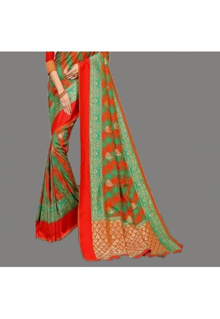 Multi Color Semi Katan Silk Saree (She Saree 691)