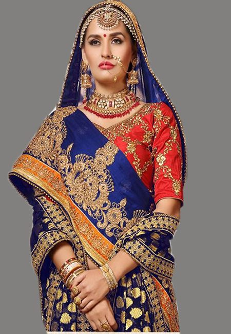 Deep Rpyal Blue Color Designer Chiffon Saree (She Saree 636)