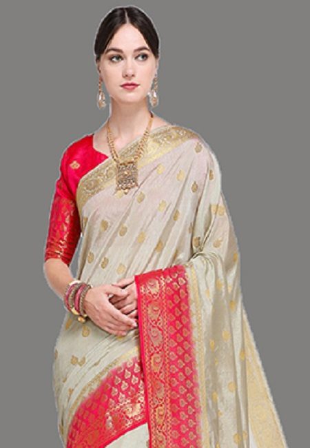 Grey Color Madurai Silk Saree (She Saree 623)