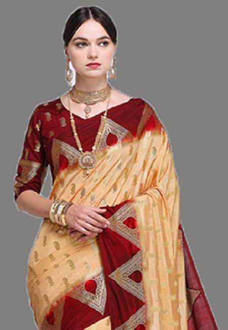 Beige Color Madurai Silk Saree (She Saree 624)