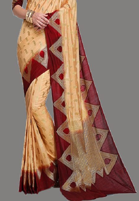 Beige Color Madurai Silk Saree (She Saree 624)