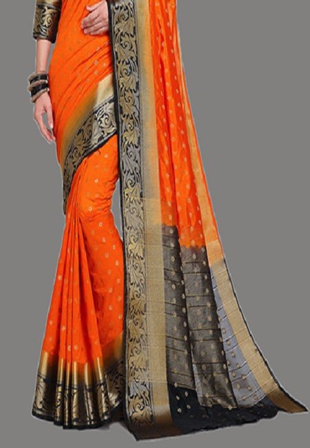 Orange Color Madurai Silk Saree (She Saree 628)