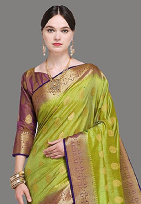 Pista Green Color Madurai Silk Saree (She Saree 630)