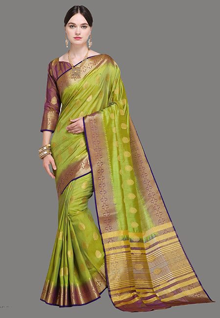 Pista Green Color Madurai Silk Saree (She Saree 630)