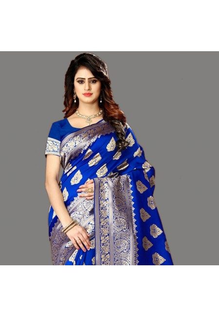 Royal Blue Color Designer Soft Banarasi Silk Saree (She Saree 658)