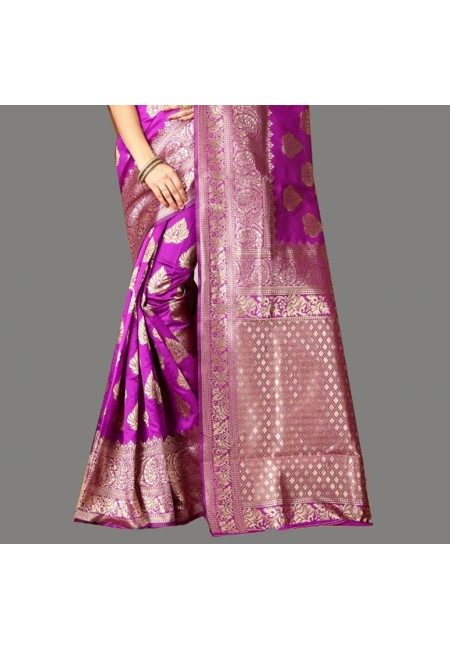 Magenta Color Designer Soft Banarasi Silk Saree (She Saree 659)