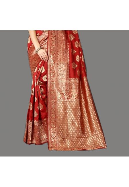 Maroon Color Designer Soft Banarasi Silk Saree (She Saree 660)