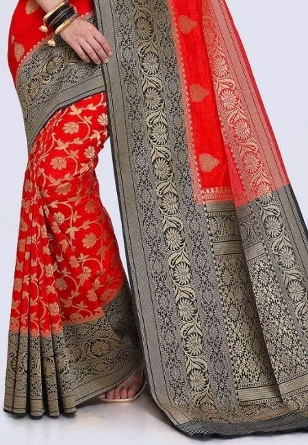 Red Color Khaddi Silk Saree (She Saree 1226)