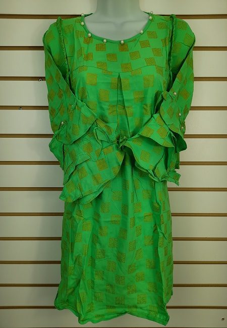 Parrot Green Color Western Style Designer Top (She Top 513)